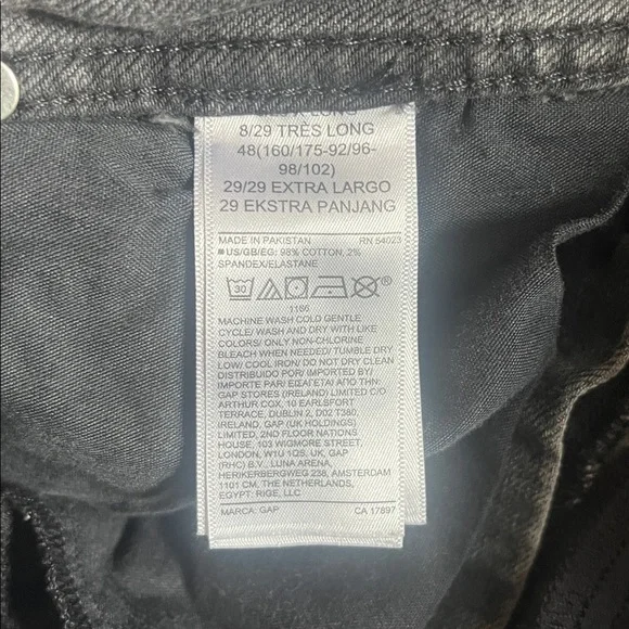 GAP Tall High Rise Vintage Slim Jeans | Size 8 Extra Long - Picture 10 of 10